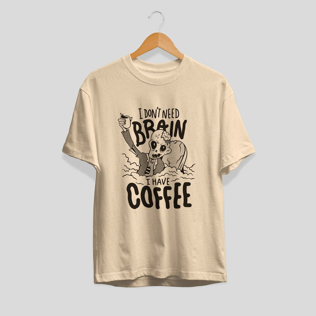 Zombie On Coffee graphic tee front – Fourth Dimension Club