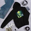 Humans Suck Alien hoodie front graphic – Fourth Dimension Club