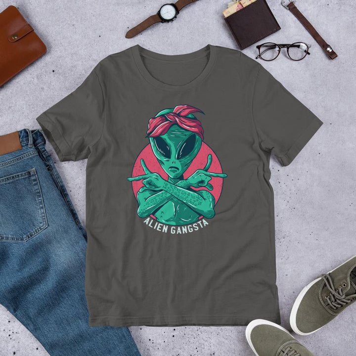 Alien Gangsta Unisex Half Sleeve T-Shirt #Plus-sizes