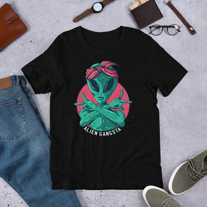 Alien Gangsta Unisex Half Sleeve T-Shirt #Plus-sizes