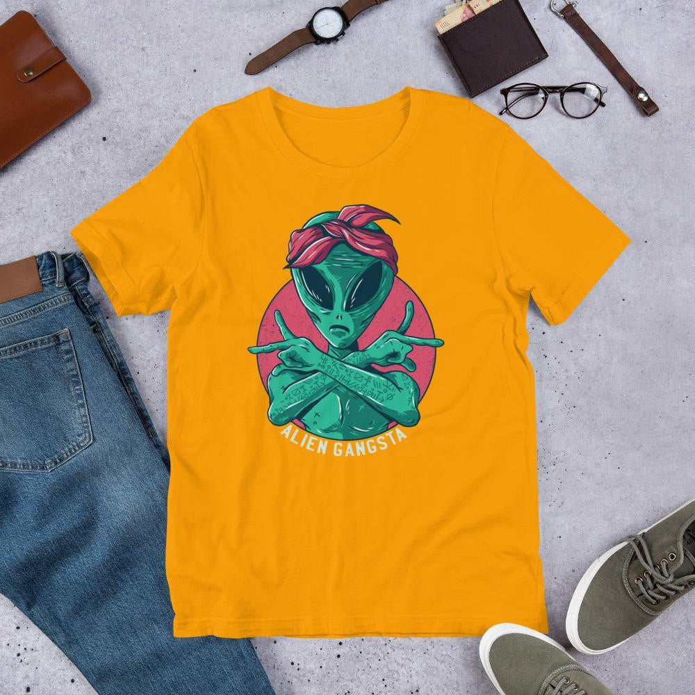 Alien Gangsta Unisex Half Sleeve T-Shirt #Plus-sizes