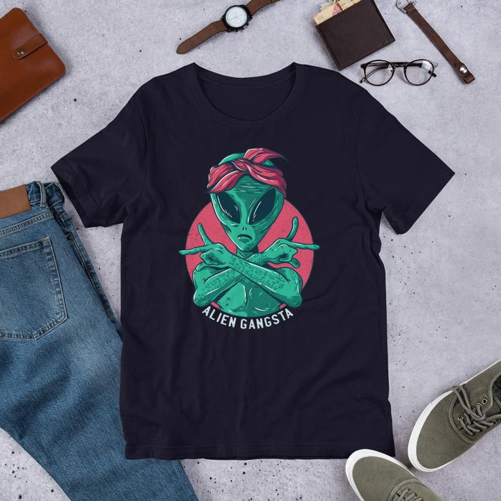 Alien Gangsta Unisex Half Sleeve T-Shirt #Plus-sizes