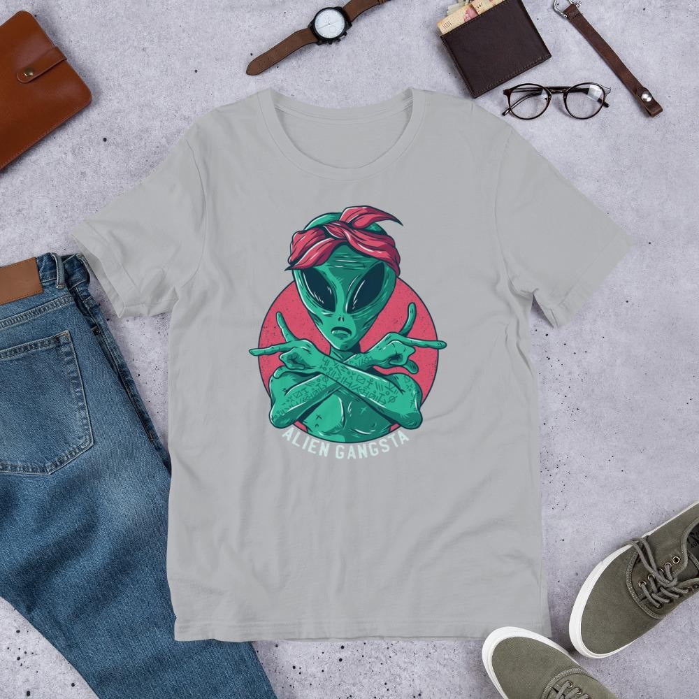 Alien Gangsta Unisex Half Sleeve T-Shirt #Plus-sizes