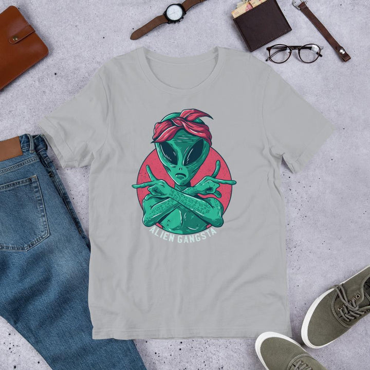 Alien Gangsta Unisex Half Sleeve T-Shirt #Plus-sizes