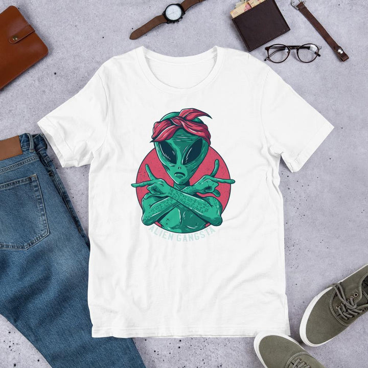 Alien Gangsta Unisex Half Sleeve T-Shirt #Plus-sizes