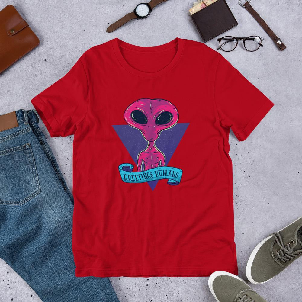 Greetings Humans Half Sleeve T-Shirt