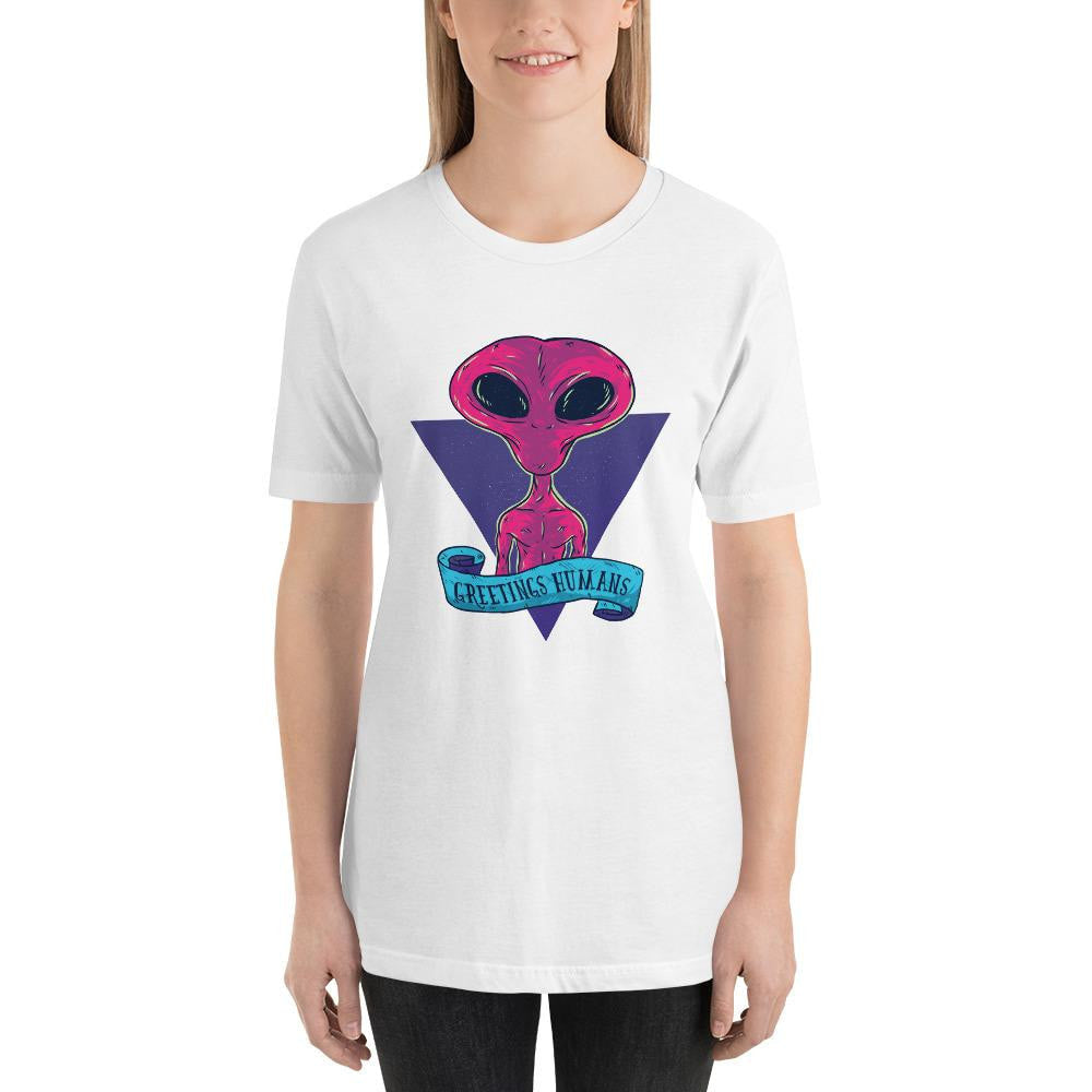 Greetings Humans Half Sleeve T-Shirt — detail view 9