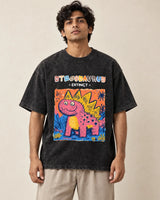 Stegosaurus Acid Wash Oversized T-Shirt #AncientArchives