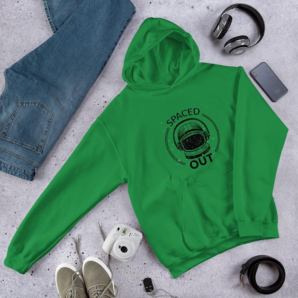 Spaced Out Unisex Hooded Sweatshirt — Green