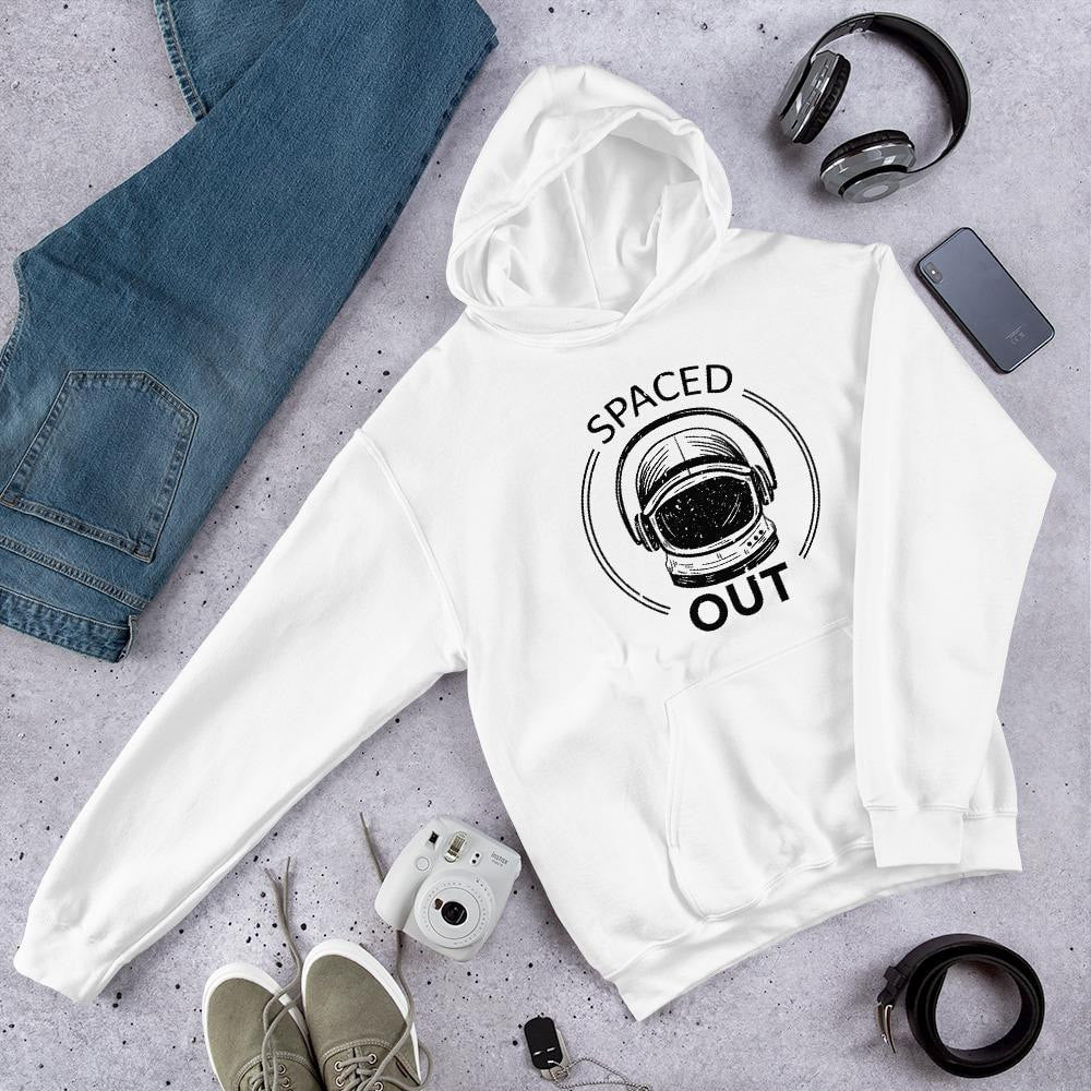 Spaced Out science hoodie front graphic – Fourth Dimension Club