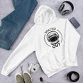 Spaced Out science hoodie front graphic – Fourth Dimension Club