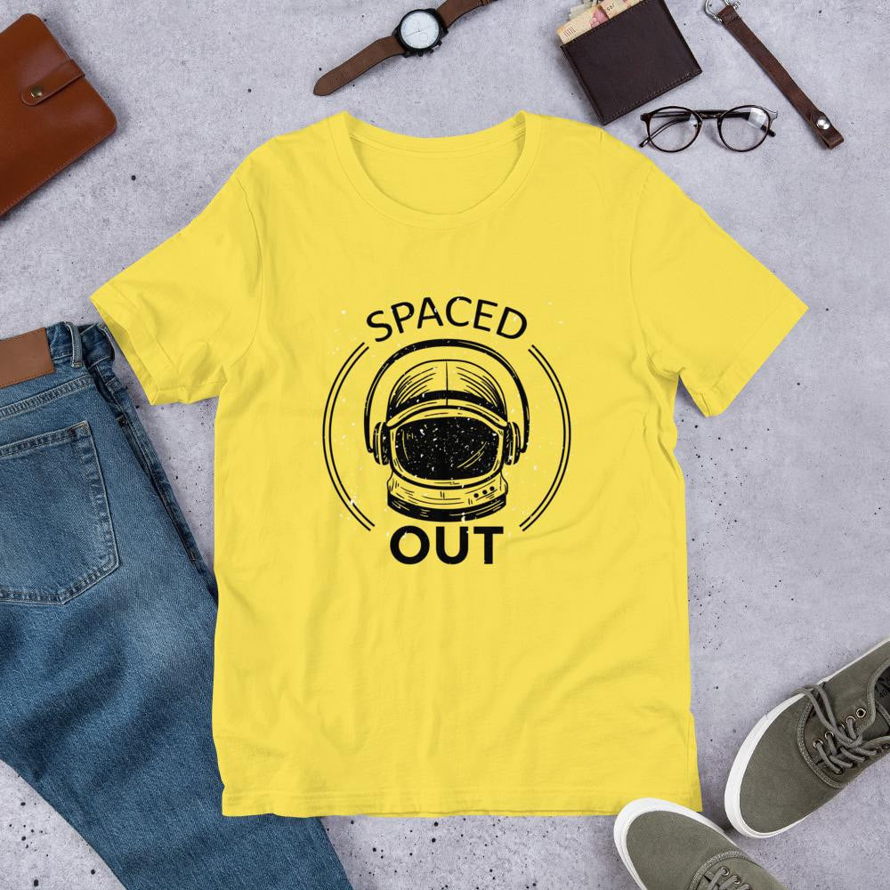 Spaced Out Half Sleeve T-Shirt — Yellow