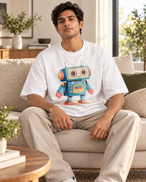 Beep Oversized French Terry T-Shirt #Adorabots