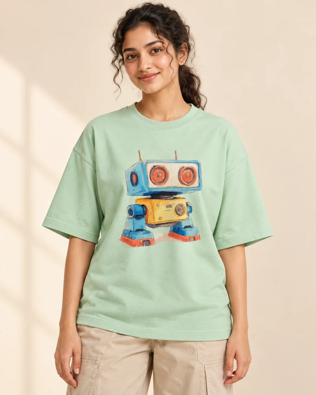 Blinky Oversized French Terry T-Shirt #Adorabots