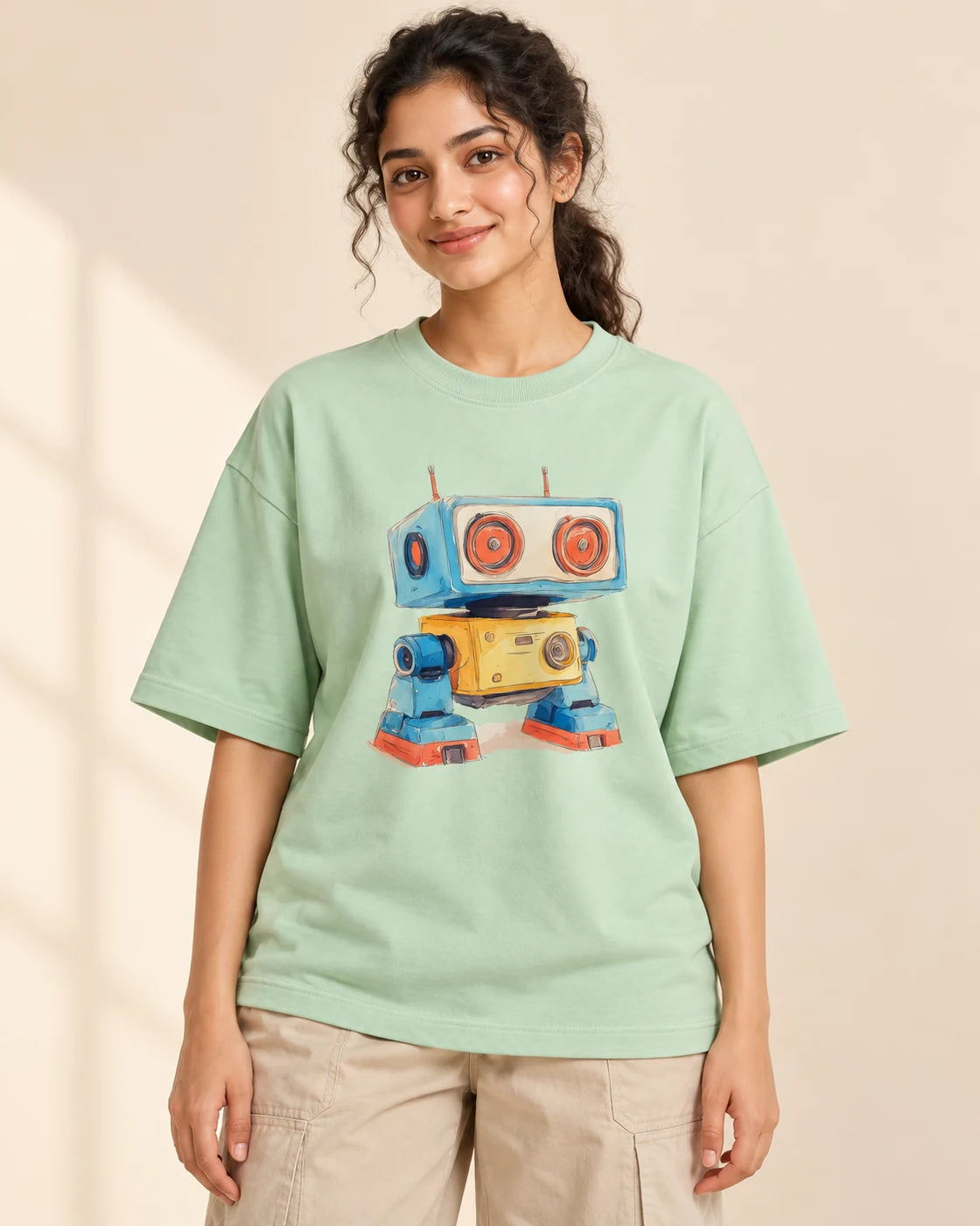 Blinky Oversized French Terry T-Shirt #Adorabots