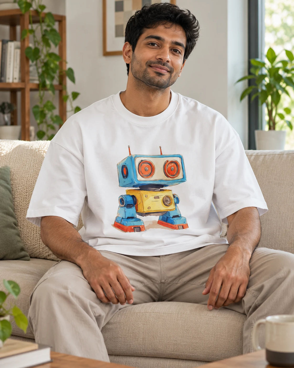 Blinky Oversized French Terry T-Shirt #Adorabots
