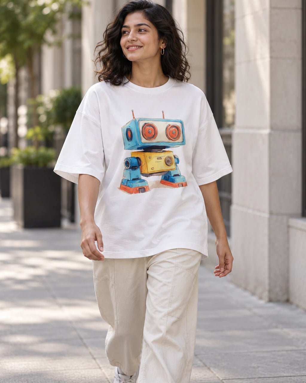 Blinky Oversized French Terry T-Shirt #Adorabots