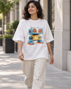 Blinky Oversized French Terry T-Shirt #Adorabots