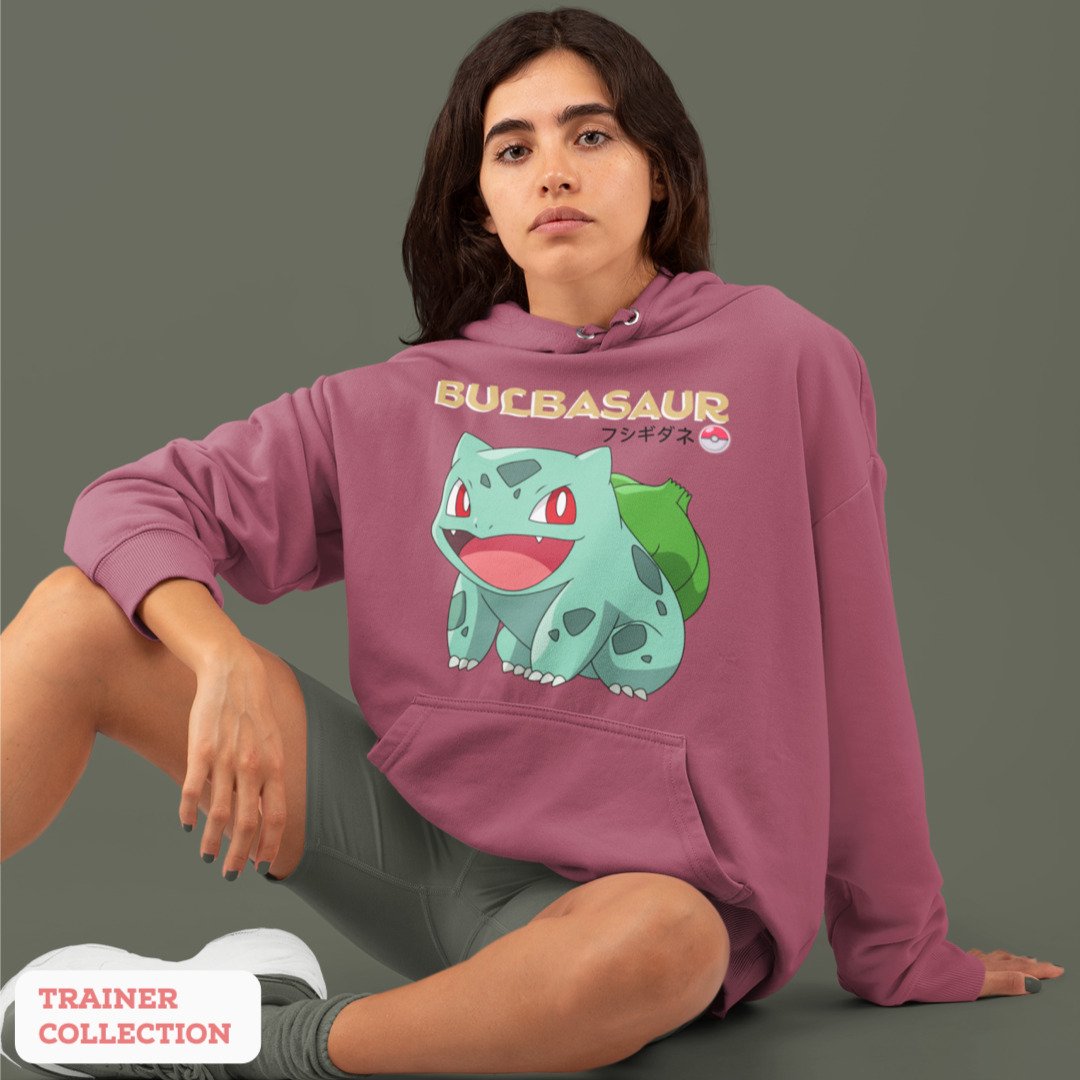 Bulbasaur Unisex Hooded Sweatshirt — Coral