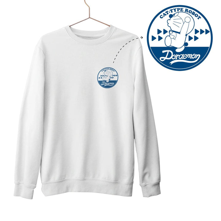 Cat Type Robot Retro Unisex Sweatshirt #Doraemon #Pocket-design