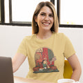 Cotton t-shirt with Cool Coffee Witch print