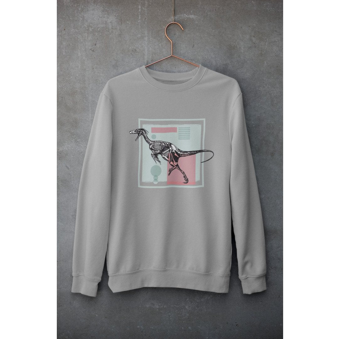 Dromaeosaurus Unisex Sweatshirt — Grey