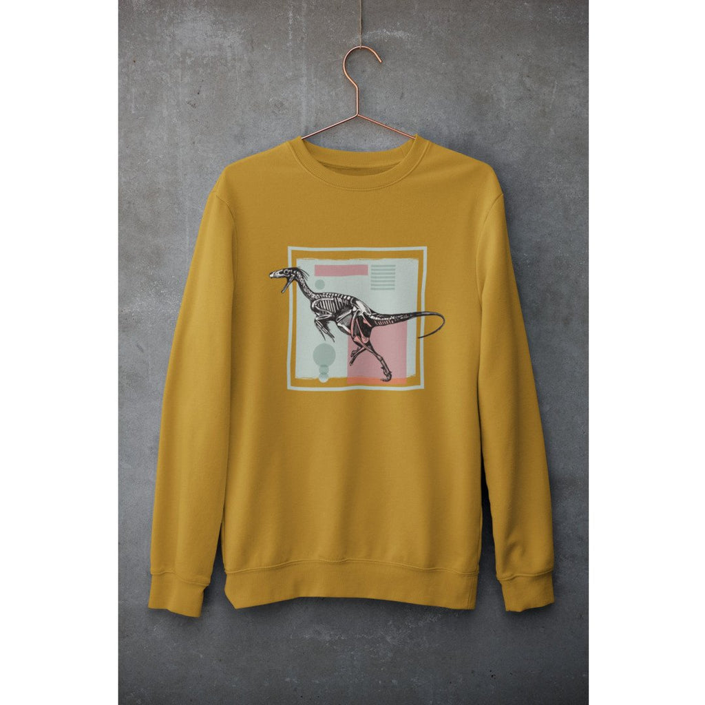Dromaeosaurus Unisex Sweatshirt — Mustard