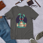 Easter Alien Half Sleeve T-Shirt — Charcoal