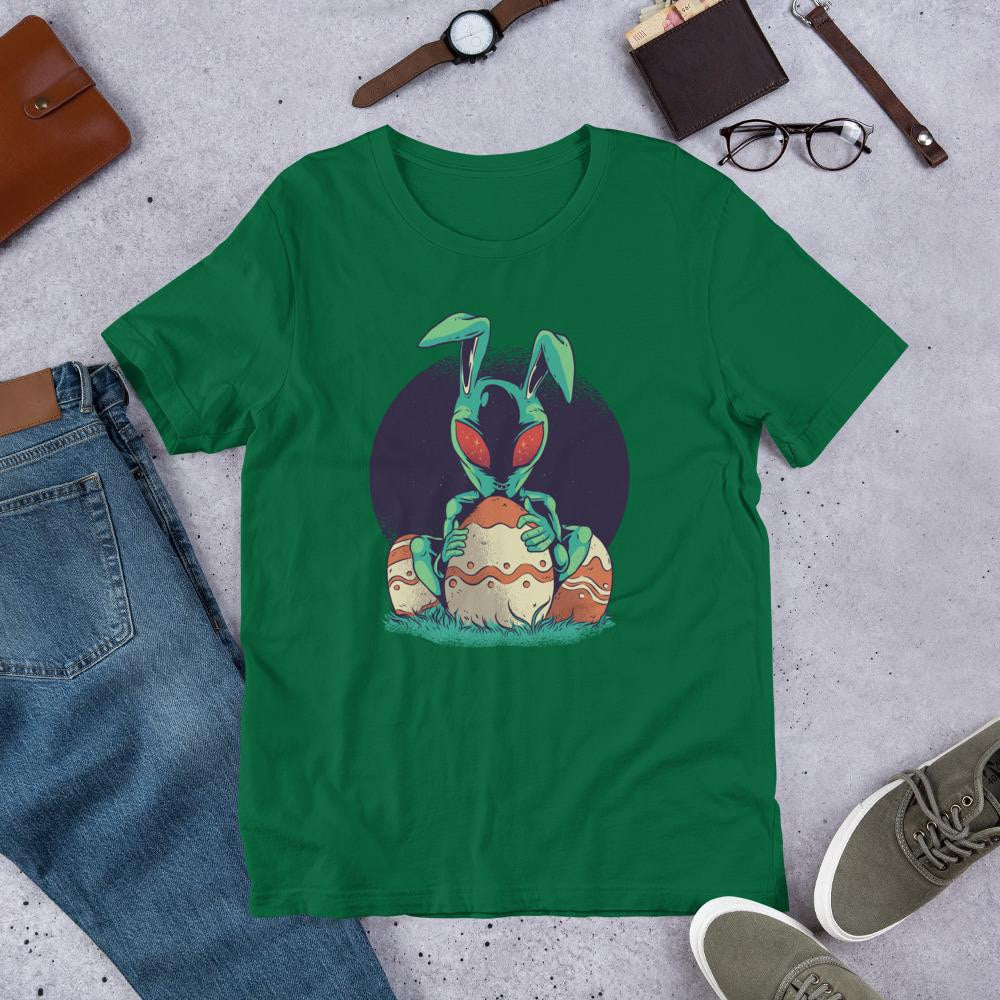 Easter Alien Half Sleeve T-Shirt — Green