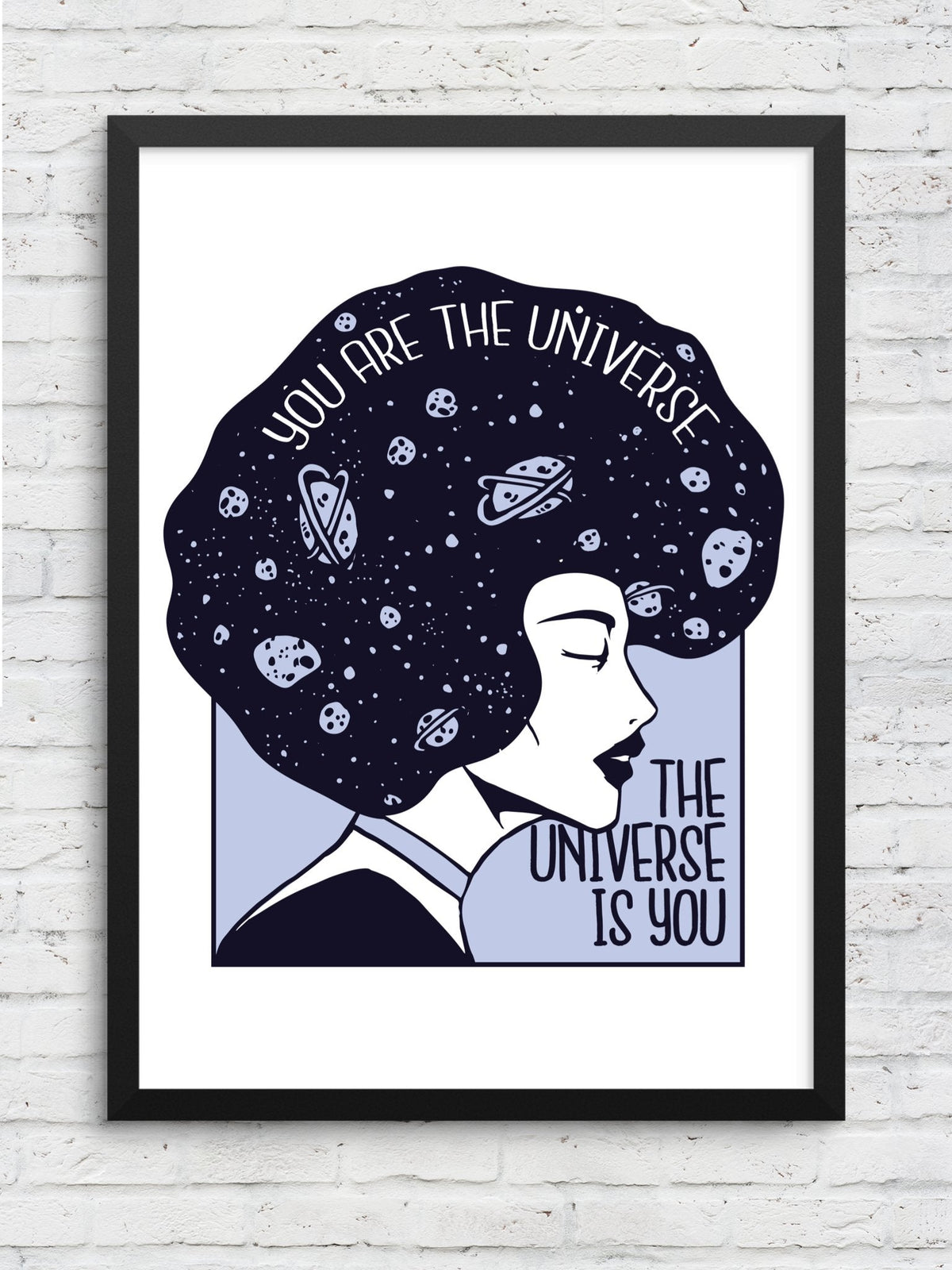 Universe Girl framed poster – Fourth Dimension Club