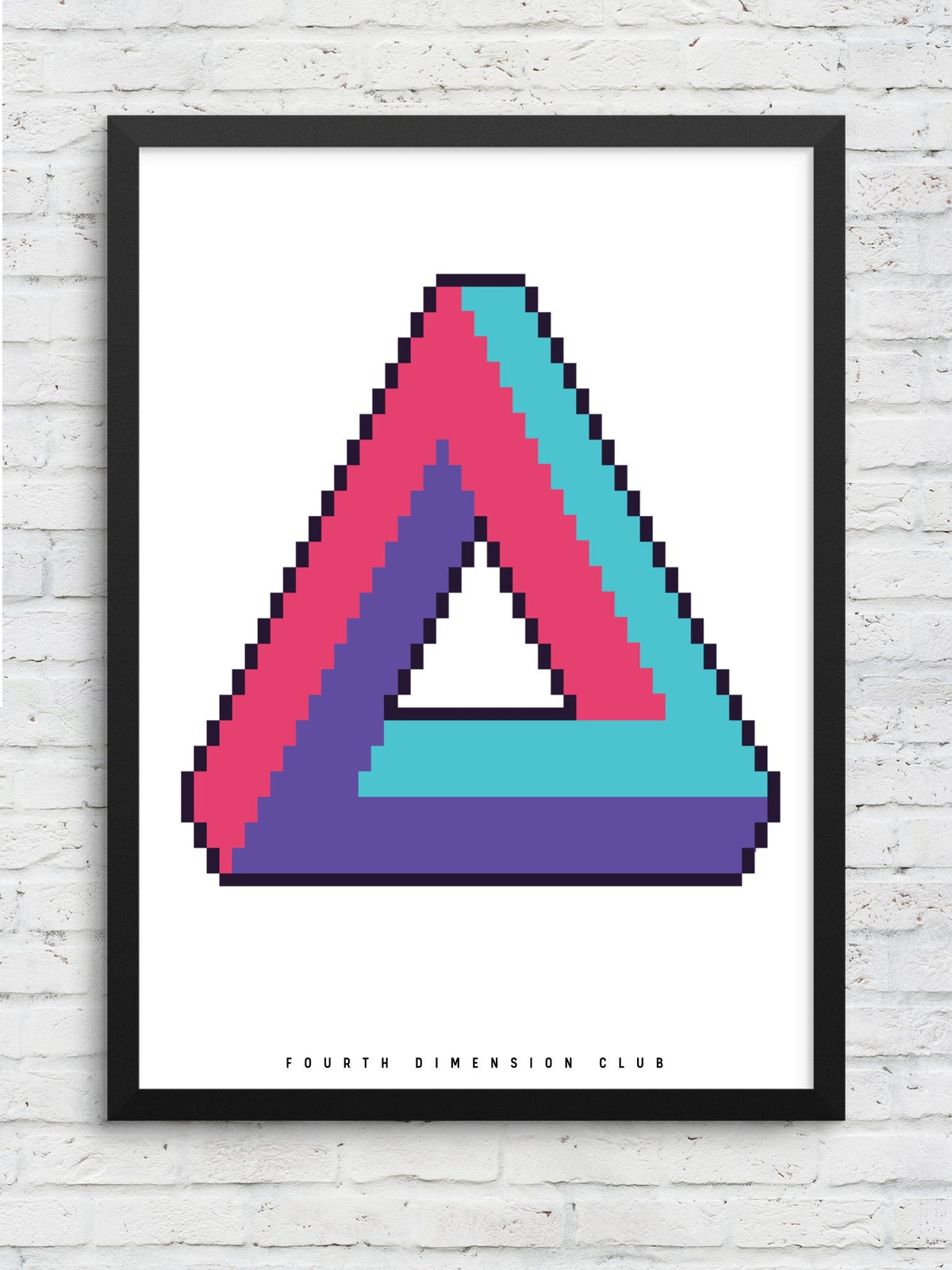Retro Infinite Triangle framed poster – Fourth Dimension Club