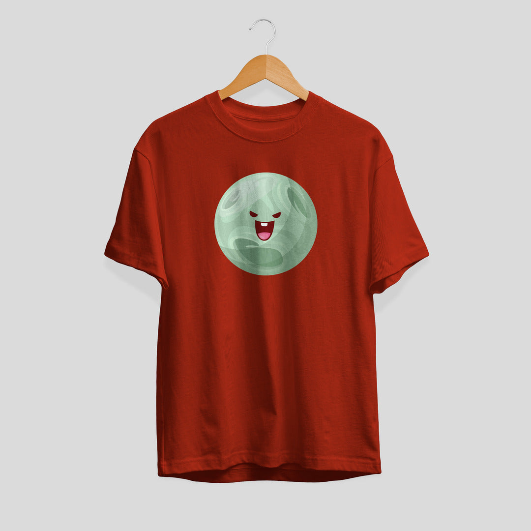 Venus Cartoon Half-Sleeve T-Shirt — Brick Red