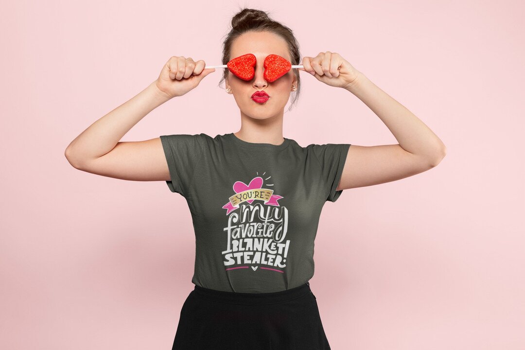 Blanket Stealer Valentine graphic tee – Fourth Dimension Club