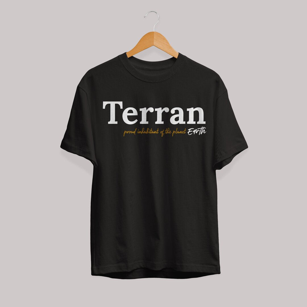 Terran Half Sleeve T-Shirt — Black
