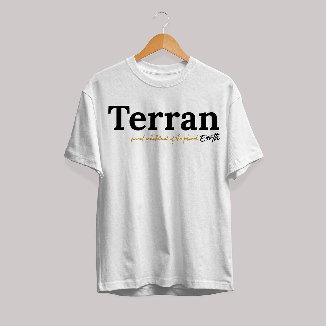 Terran science tee front graphic – Fourth Dimension Club