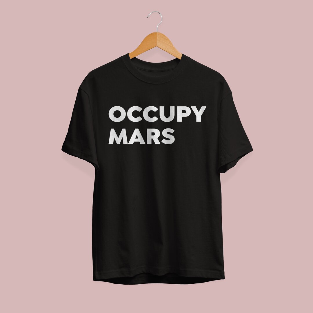 Occupy Mars graphic tee front view – Fourth Dimension Club