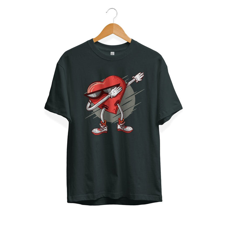 Dabbing Heart Half Sleeve T-Shirt