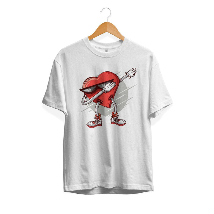 Dabbing Heart Half Sleeve T-Shirt