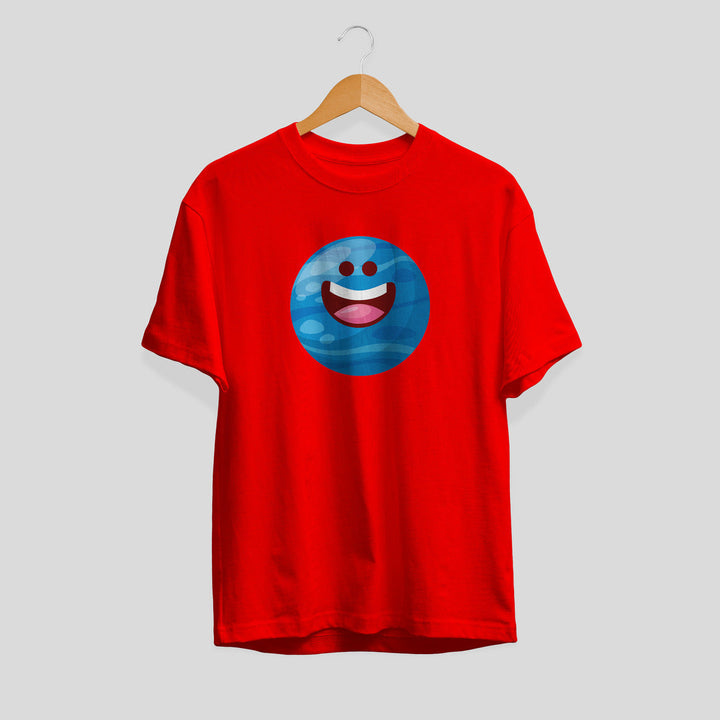 Neptune Cartoon Half-Sleeve T-Shirt