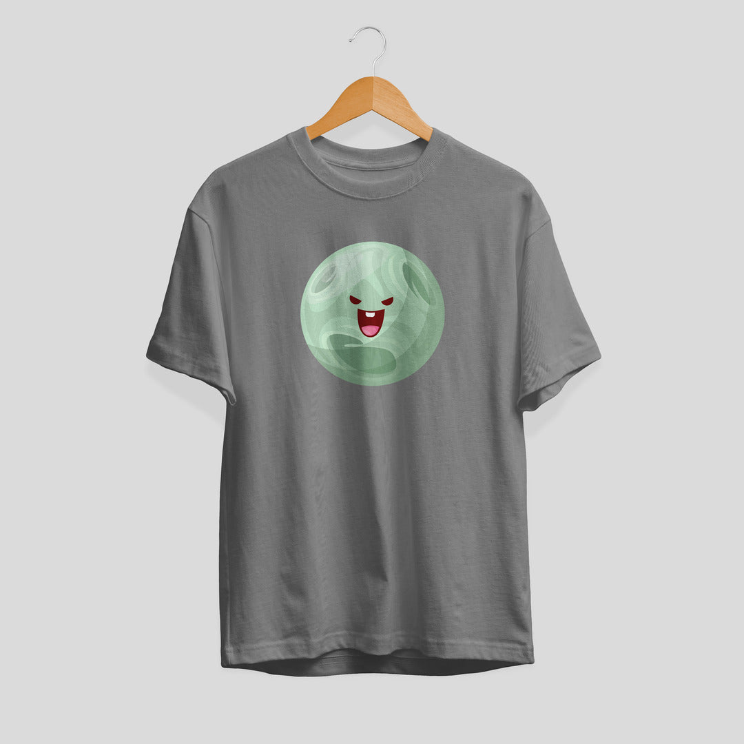 Venus Cartoon Half-Sleeve T-Shirt — Grey