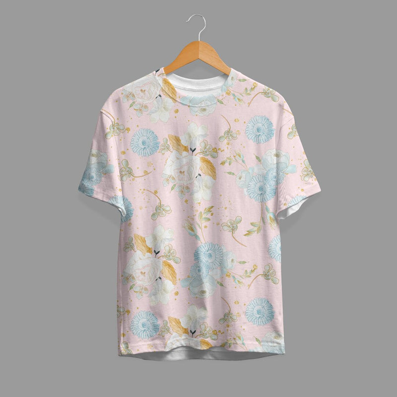 November Flowers Pattern T-Shirt #Vibrant