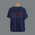 Nerd Unisex Half Sleeve T-Shirt — Navy