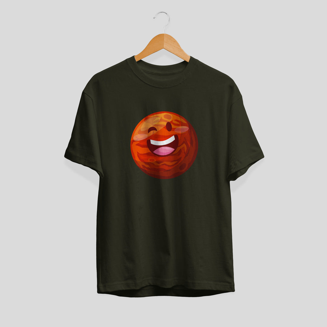 Mercury Cartoon Half-Sleeve T-Shirt — Olive