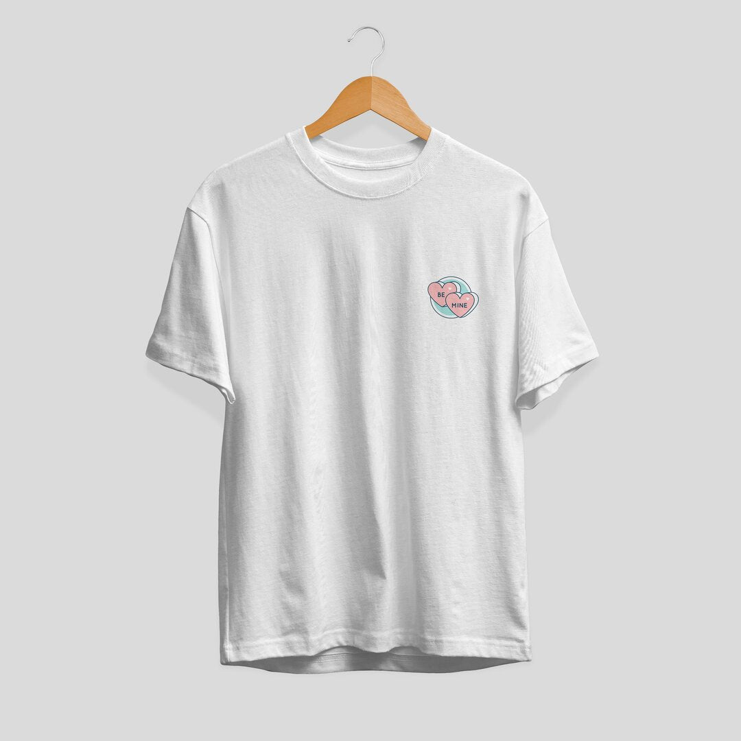 Be Mine pocket graphic tee front – Fourth Dimension Club