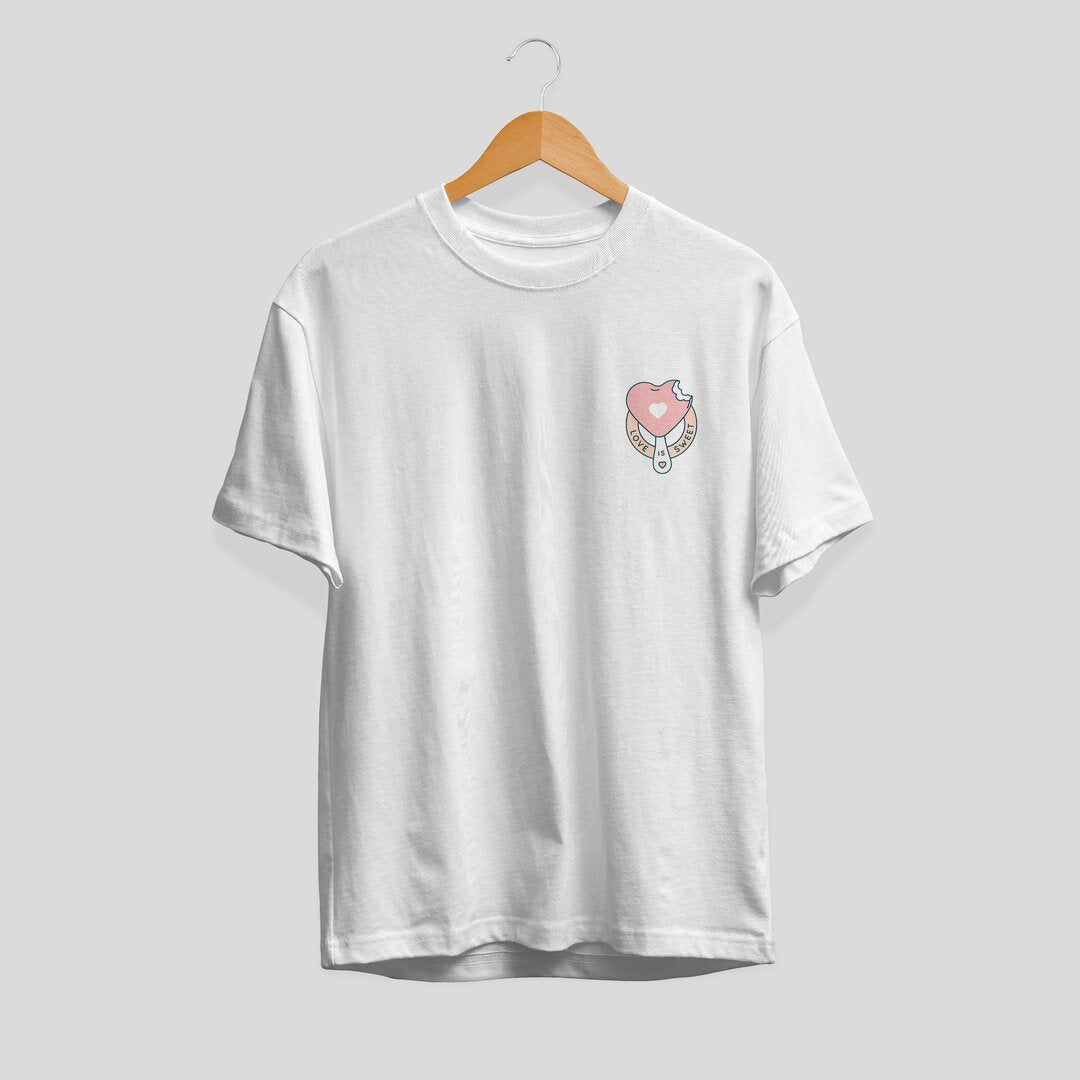 Love Is Sweet pocket graphic tee – Fourth Dimension Club