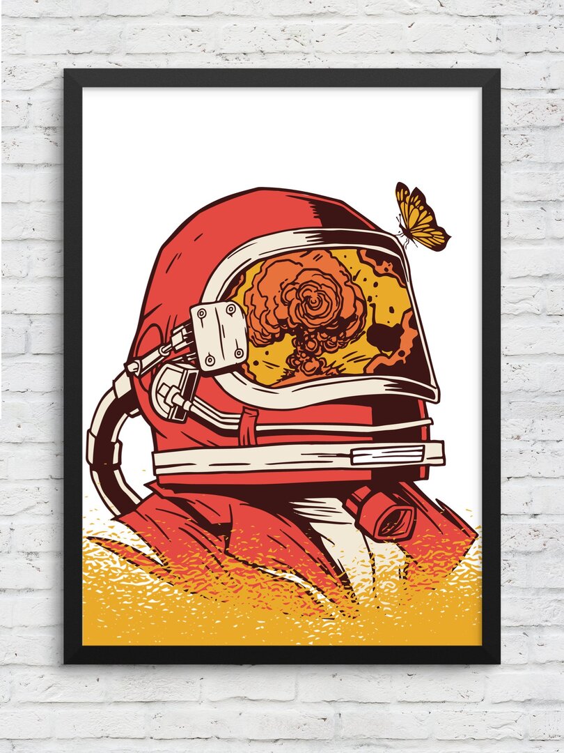 Astronaut Helmet framed poster – Fourth Dimension Club