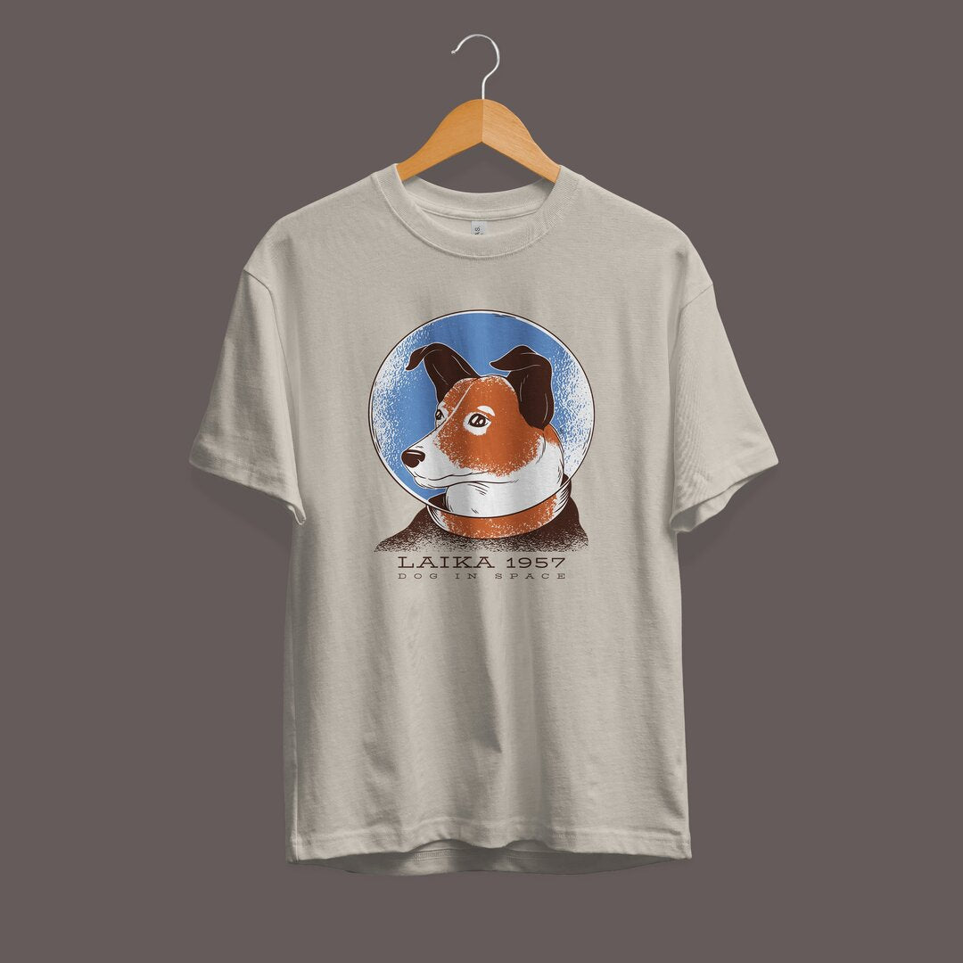 Laika 1957 Half Sleeve T-Shirt — Grey