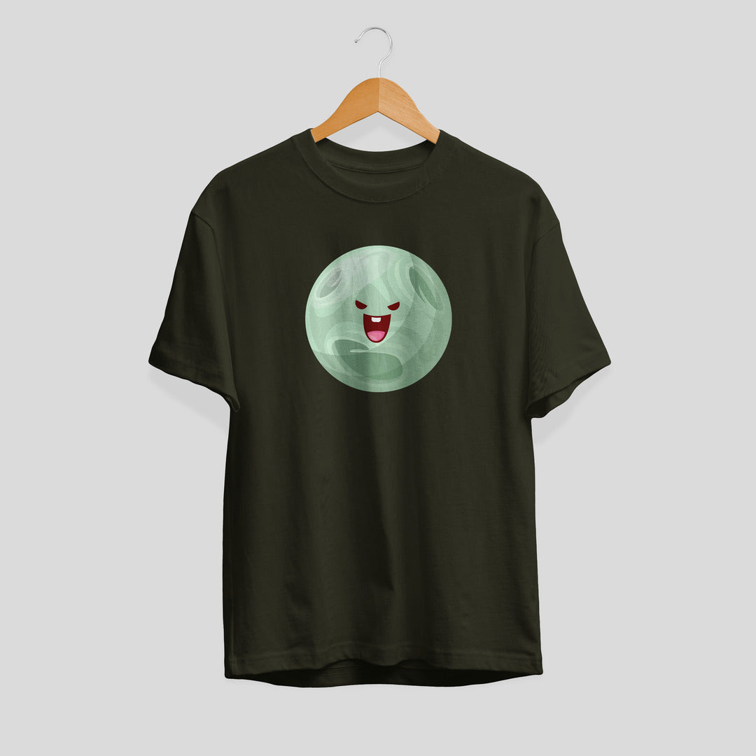 Venus Cartoon Half-Sleeve T-Shirt — Olive