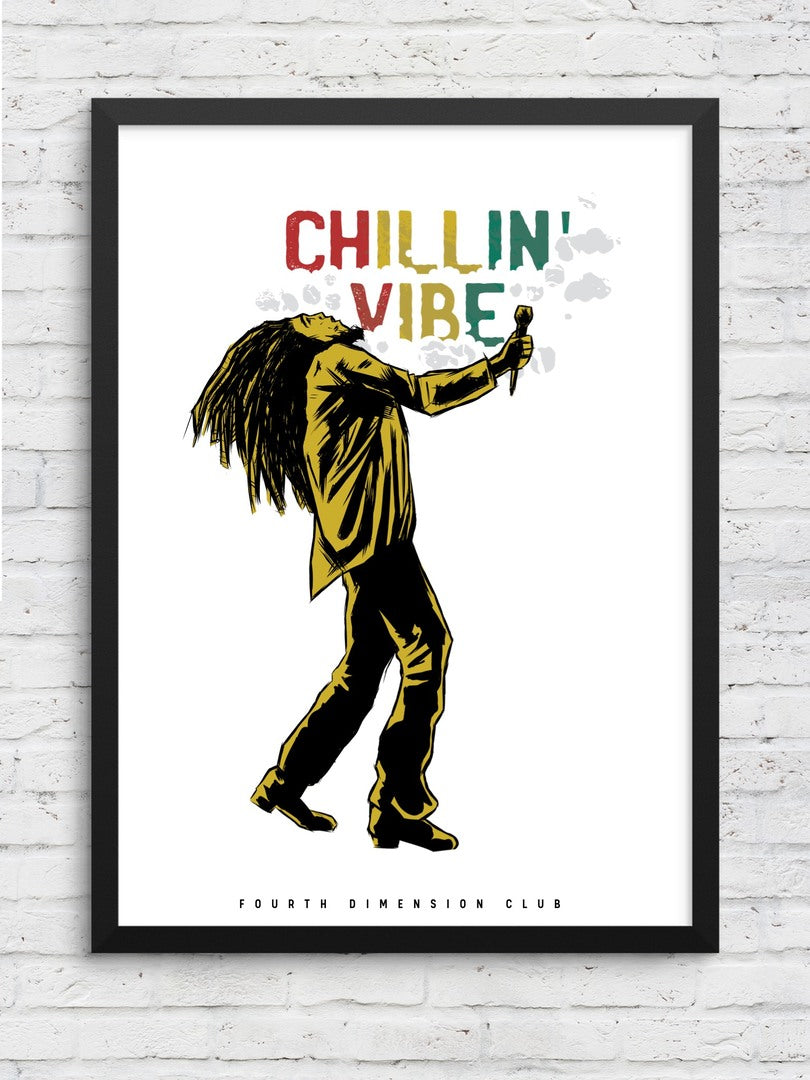 Chillin' Vibe framed poster – Fourth Dimension Club