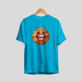 Mars Cartoon Half-Sleeve T-Shirt — Skyblue